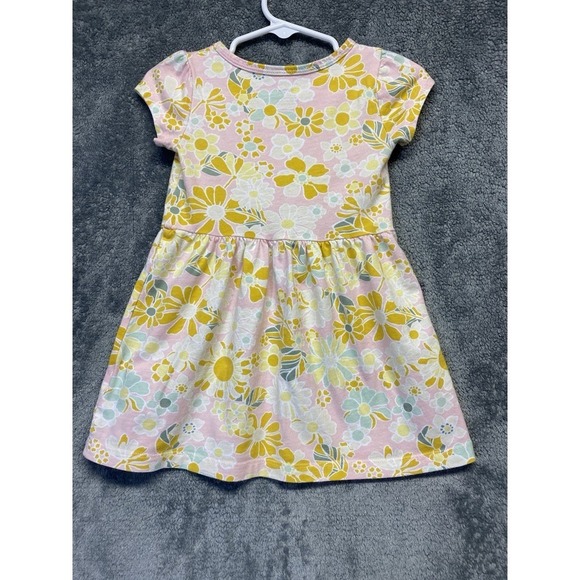 Marigold Floral Cap-Sleeve A-Line Dress Baby Girls Size 2T - Picture 2 of 8